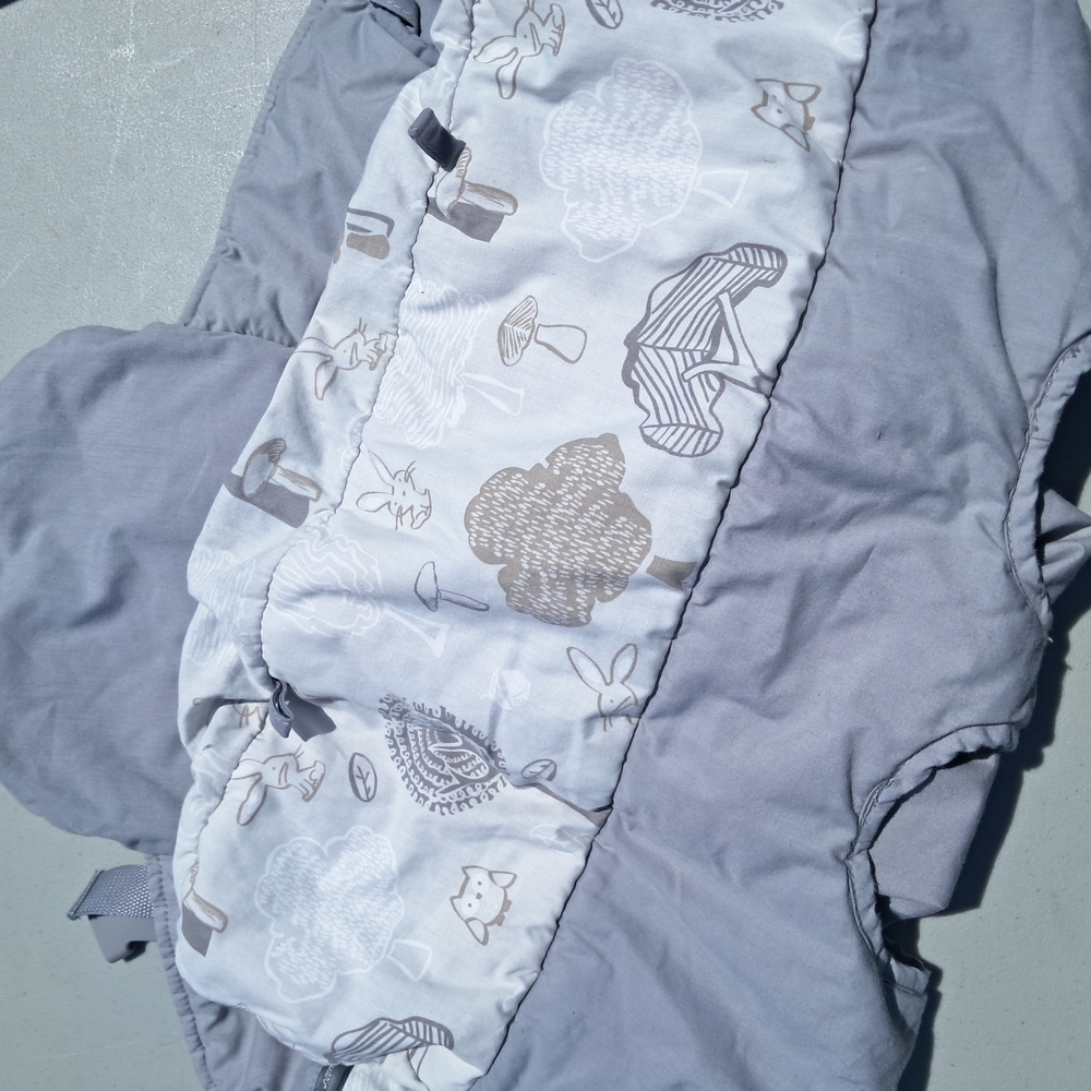 Eddie Bauer Gray Shopping Cart Cover with Whimsical Animal Print